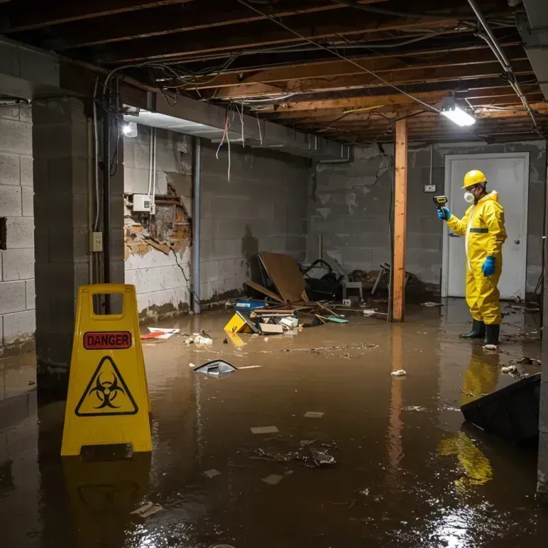 Flooded Basement Electrical Hazard in Canisteo, NY Property